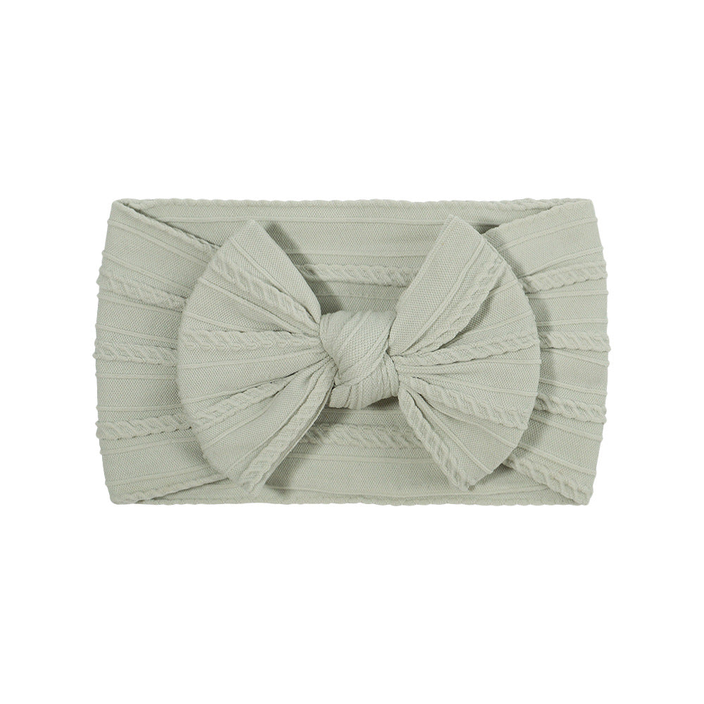 Bowie Bow Single Cable Knit Headband in 38 Colours