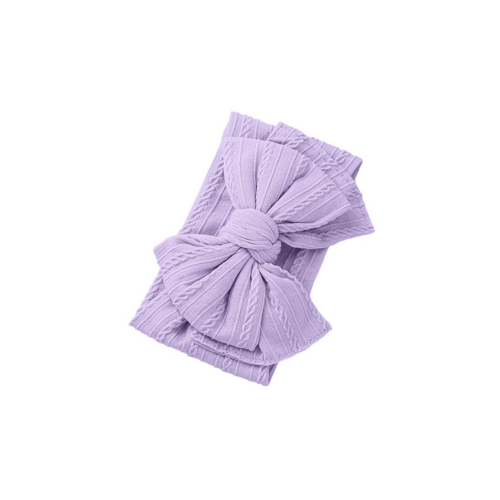 Lavender double bow baby headband by Sommerfugl Kids