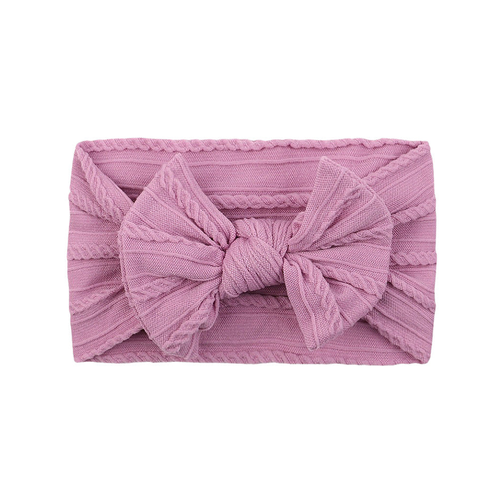 Bowie Bow Single Cable Knit Headband in 38 Colours