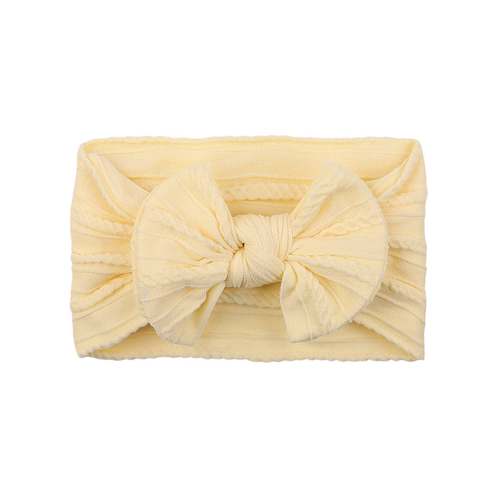 Bowie Bow Single Cable Knit Headband in 38 Colours