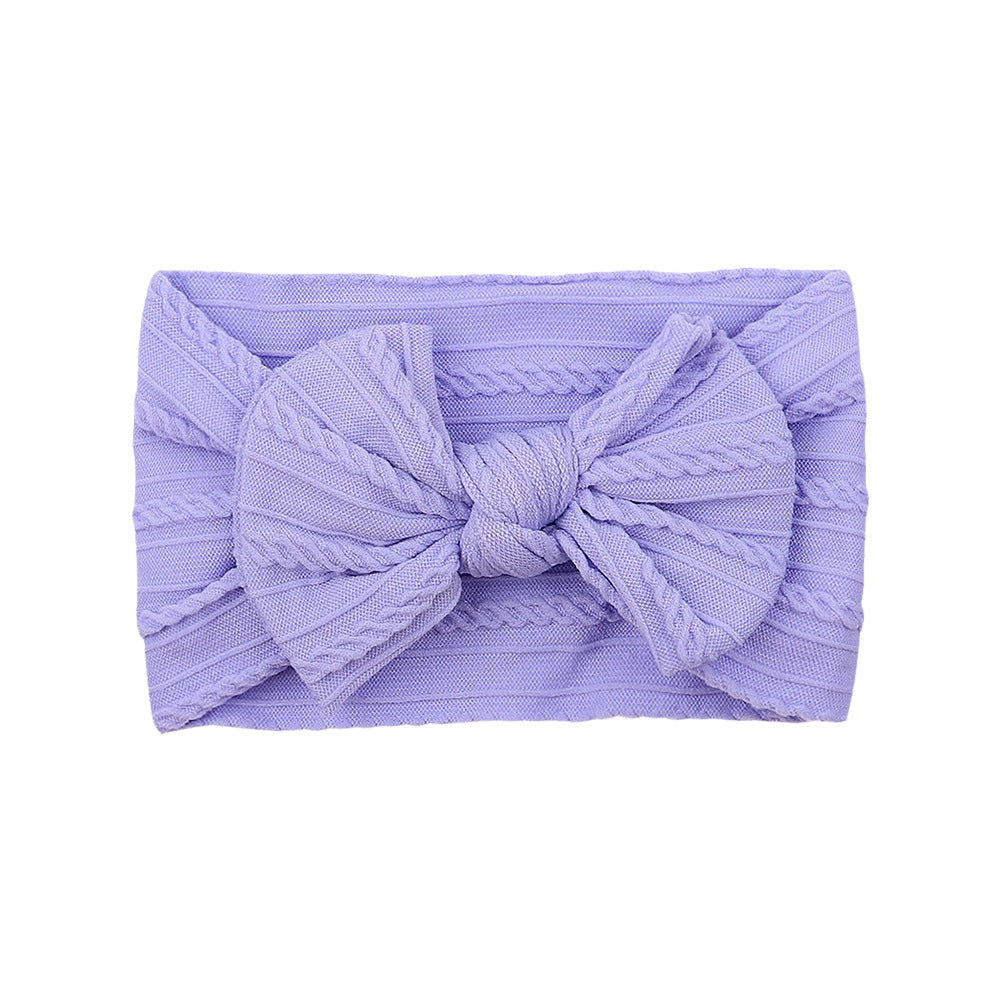 Bowie Bow Single Cable Knit Headband in 38 Colours