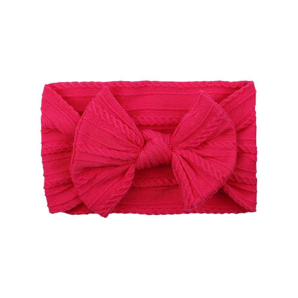 Bowie Bow Single Cable Knit Headband in 38 Colours