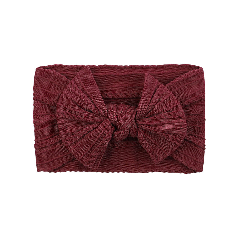 Bowie Bow Single Cable Knit Headband in 38 Colours