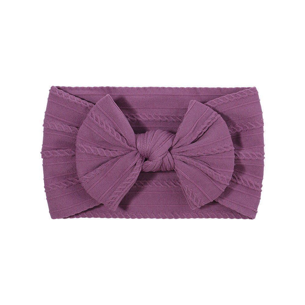 Bowie Bow Single Cable Knit Headband in 38 Colours