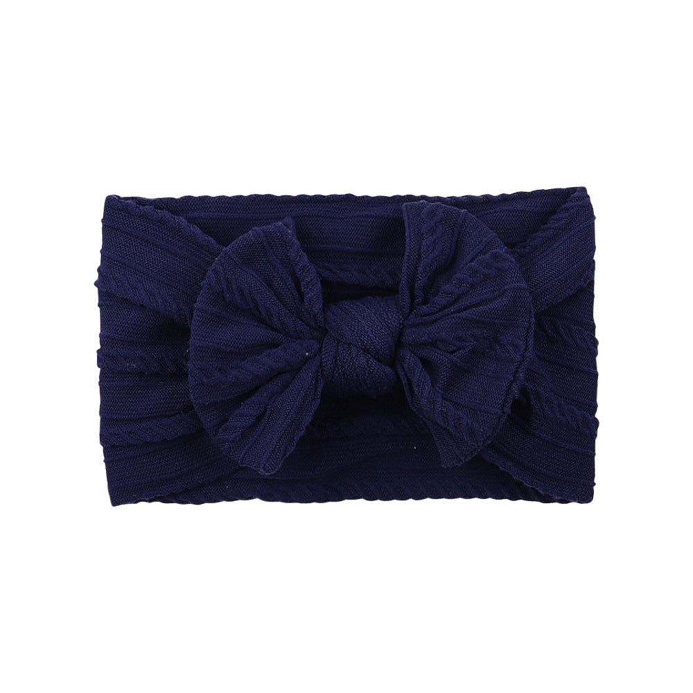Bowie Bow Single Cable Knit Headband in 38 Colours