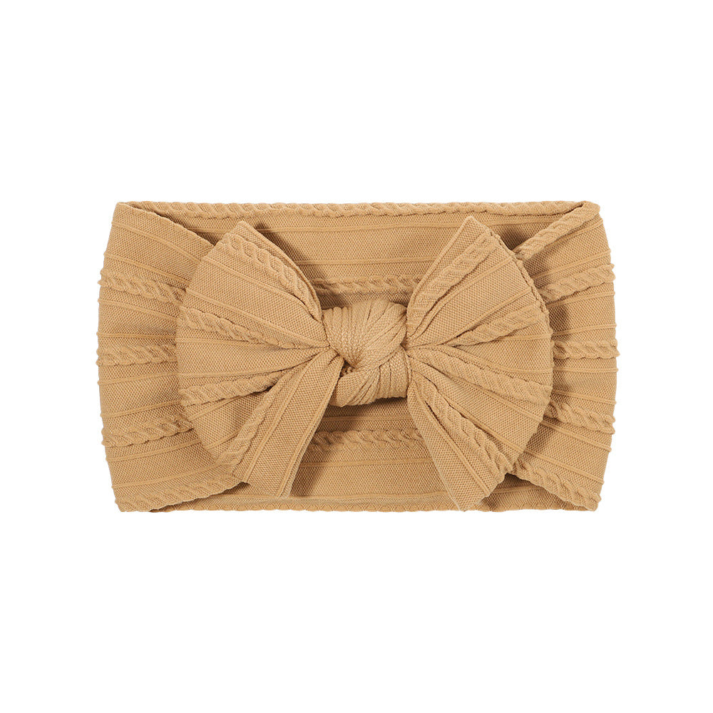 Bowie Bow Single Cable Knit Headband in 38 Colours