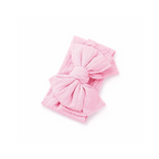 Peony pink double bow baby headband by Sommerfugl Kids