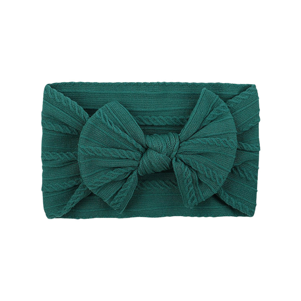 Bowie Bow Single Cable Knit Headband in 38 Colours