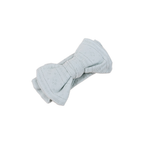 Pixie pointelle baby bow headband in cruise blue