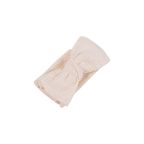 Pixie pointelle baby bow headband in ivory