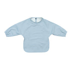 Plain waterproof baby smock bib long sleeve in Bubble Blue by Sommerfugl Kids