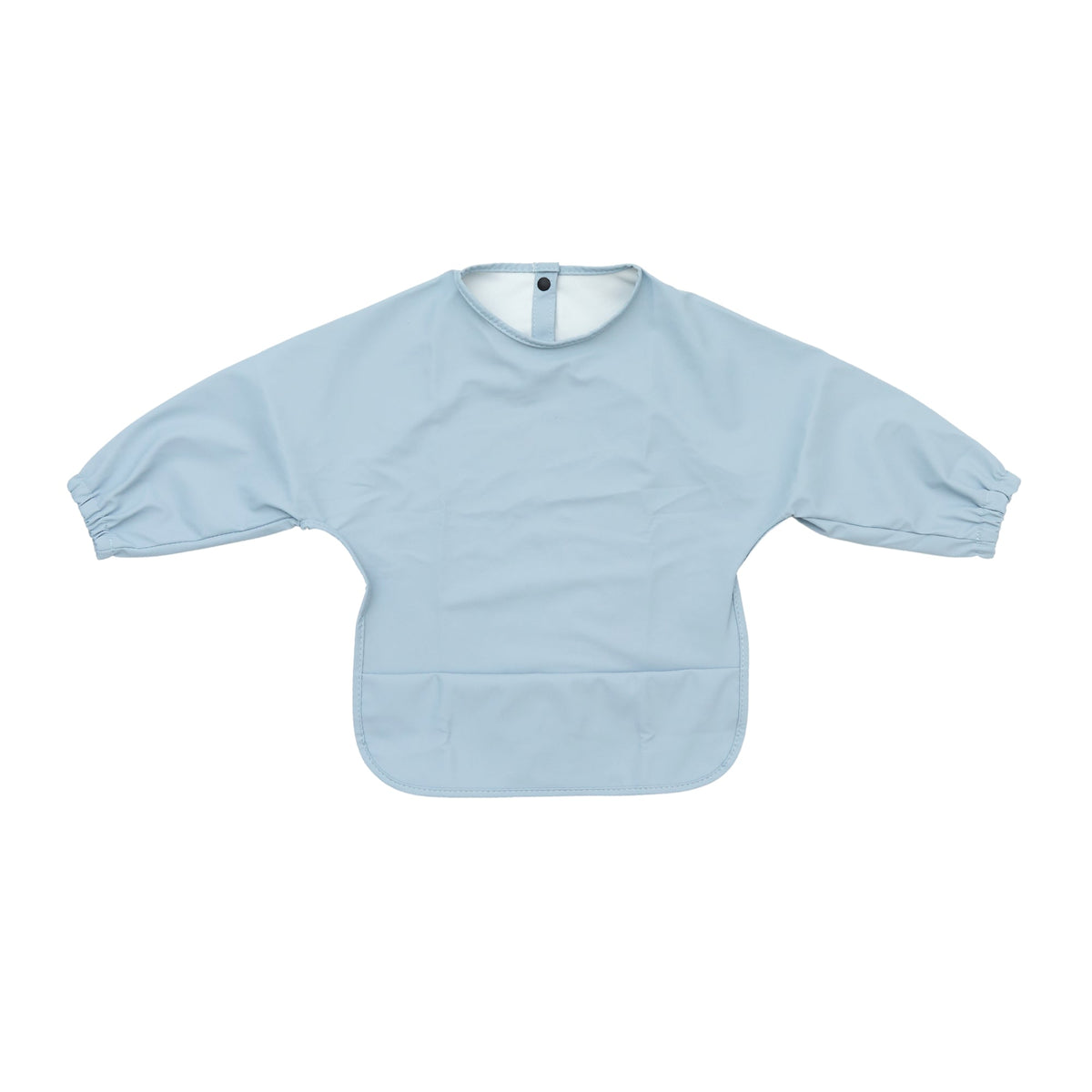 Plain waterproof baby smock bib long sleeve in Bubble Blue by Sommerfugl Kids