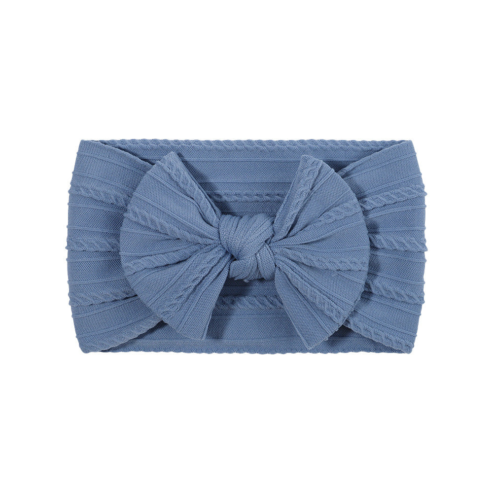 Bowie Bow Single Cable Knit Headband in 38 Colours