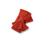 Rouge red double bow baby headband by Sommerfugl Kids