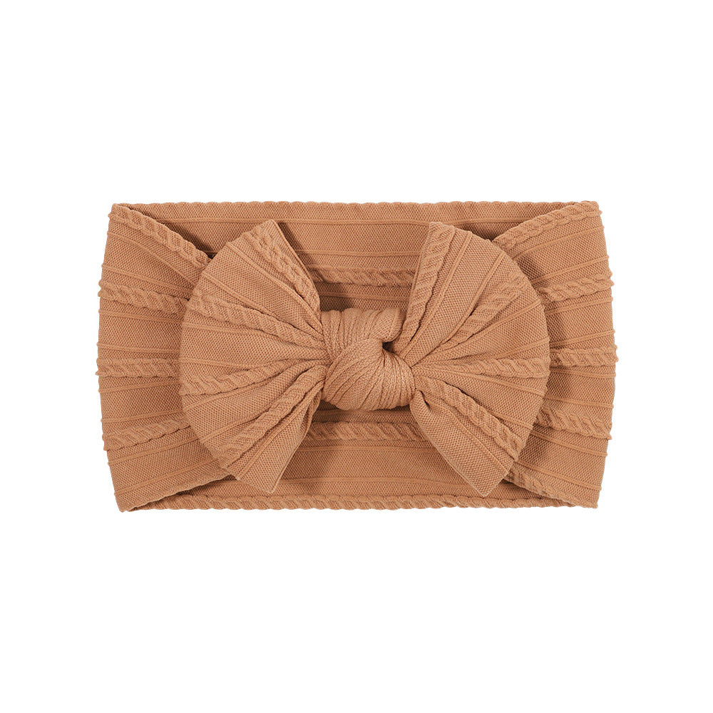 Bowie Bow Single Cable Knit Headband in 38 Colours