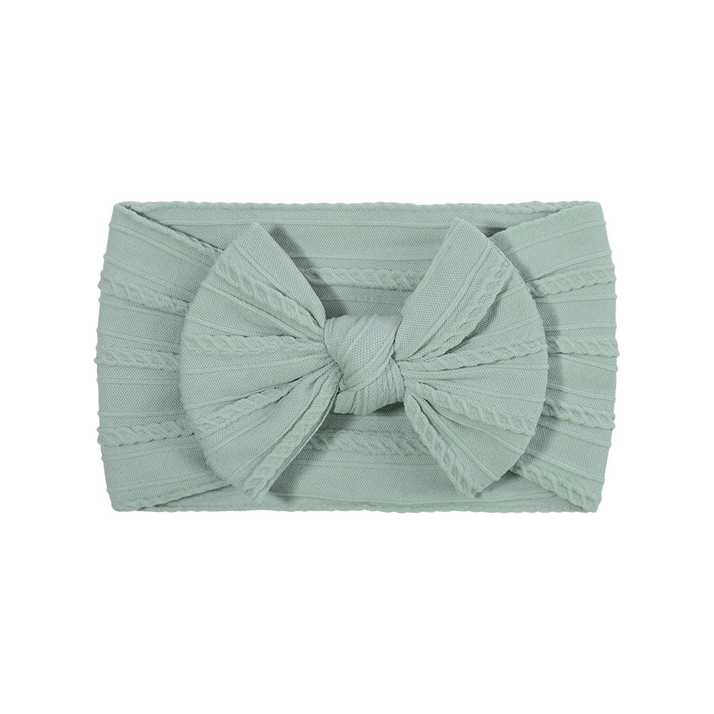Bowie Bow Single Cable Knit Headband in 38 Colours