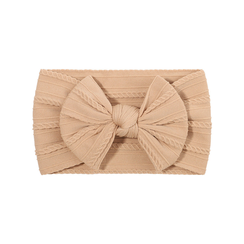 Bowie Bow Single Cable Knit Headband in 38 Colours