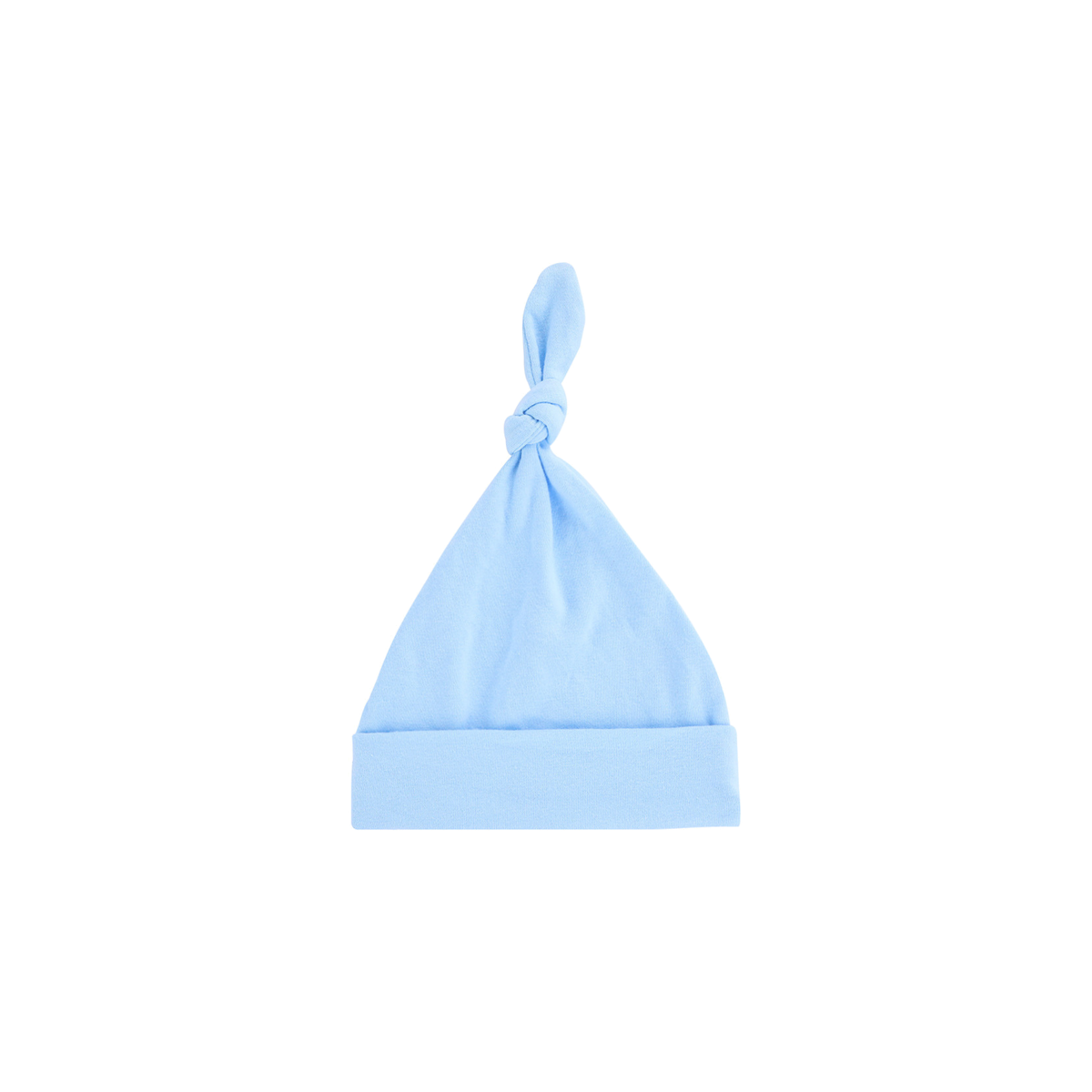 Scout top knot baby beanie in sky