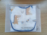 Snap happy crocodile baby smock bib with long sleeves, waterproof toddler feeding apron with crocodile print2