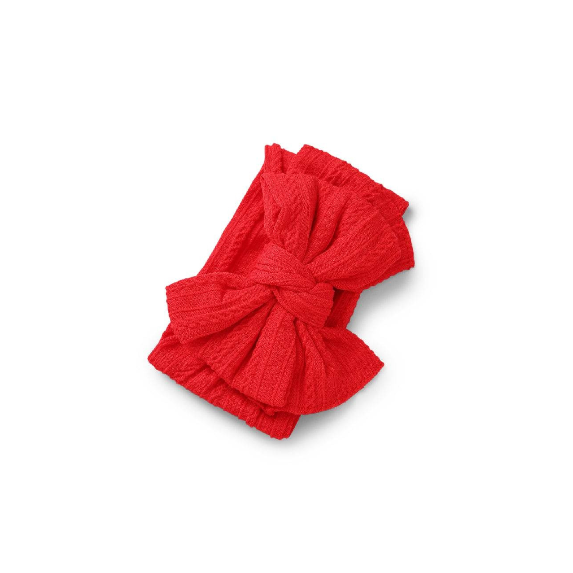 Bowie Cable Knit Double Bow Headband — baby headband product styling