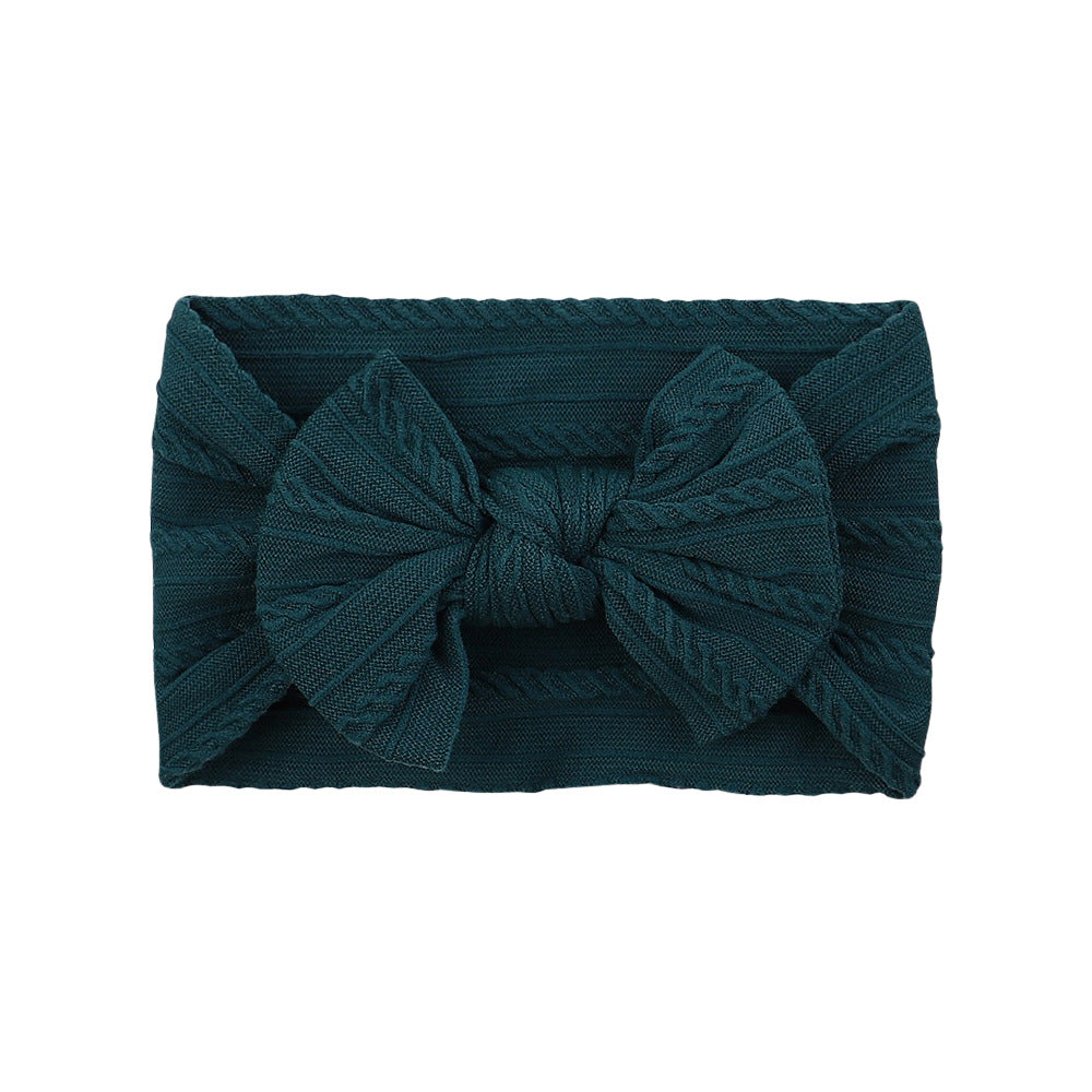Bowie Bow Single Cable Knit Headband in 38 Colours