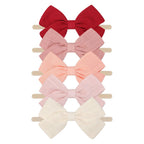Tinka Bow Baby Headband 5 Pack in Apricot