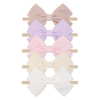 Tinka Bow Baby Headband 5 Pack in Cloud