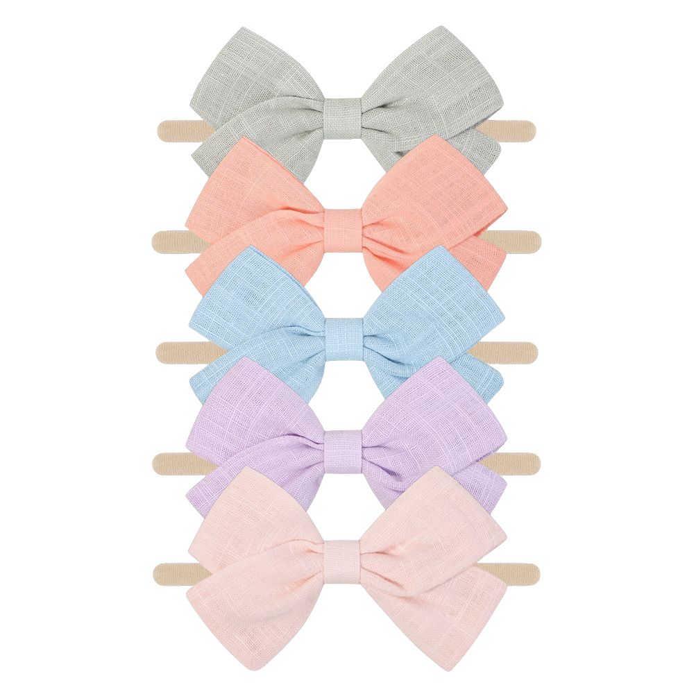 Tinka Bow Baby Headband 5 Pack in Confetti