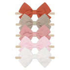 Tinka Bow Baby Headband 5 Pack in Dusk