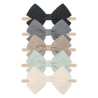 Tinka Bow Baby Headband 5 Pack in Ink