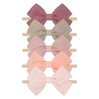 Tinka Bow Baby Headband 5 Pack in Mist