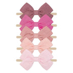 Tinka Bow Baby Headband 5 Pack in Punch