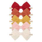 Tinka Bow Baby Headband 5 Pack in Sunset