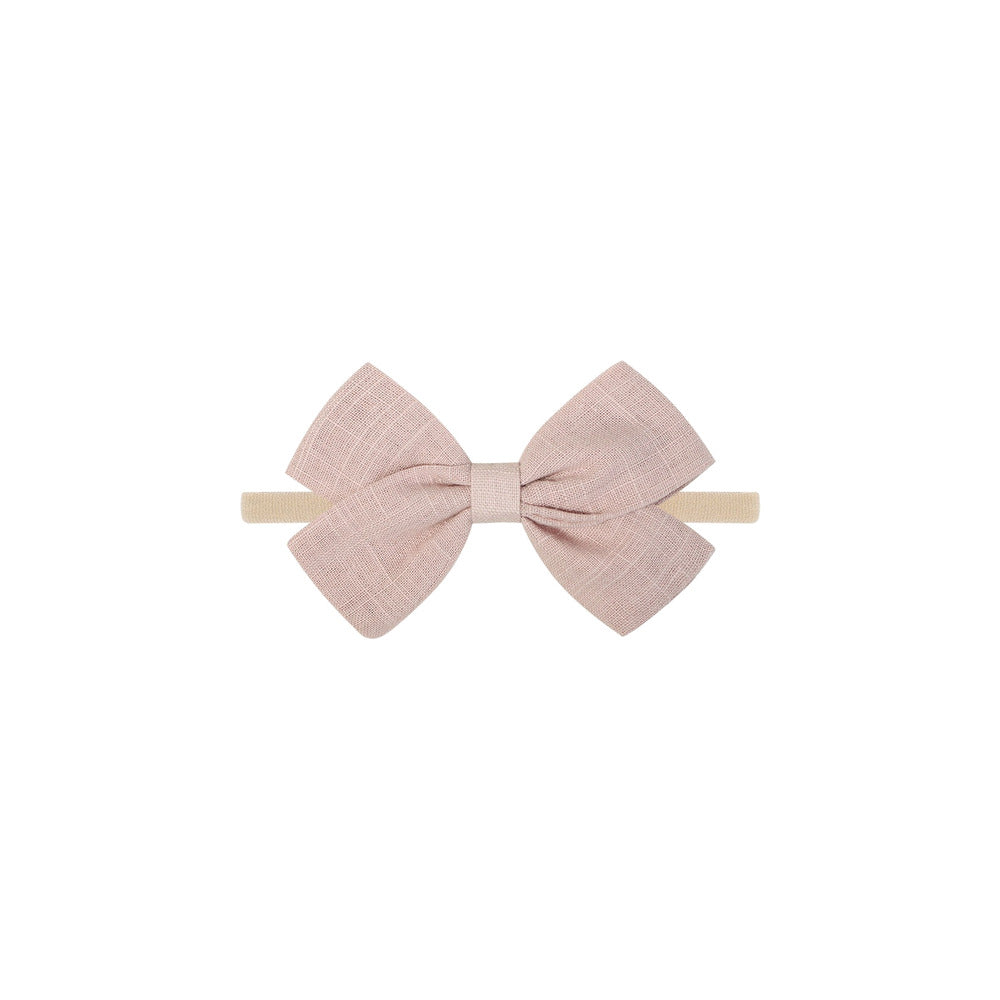 Tinka tiny bow baby headband in latte