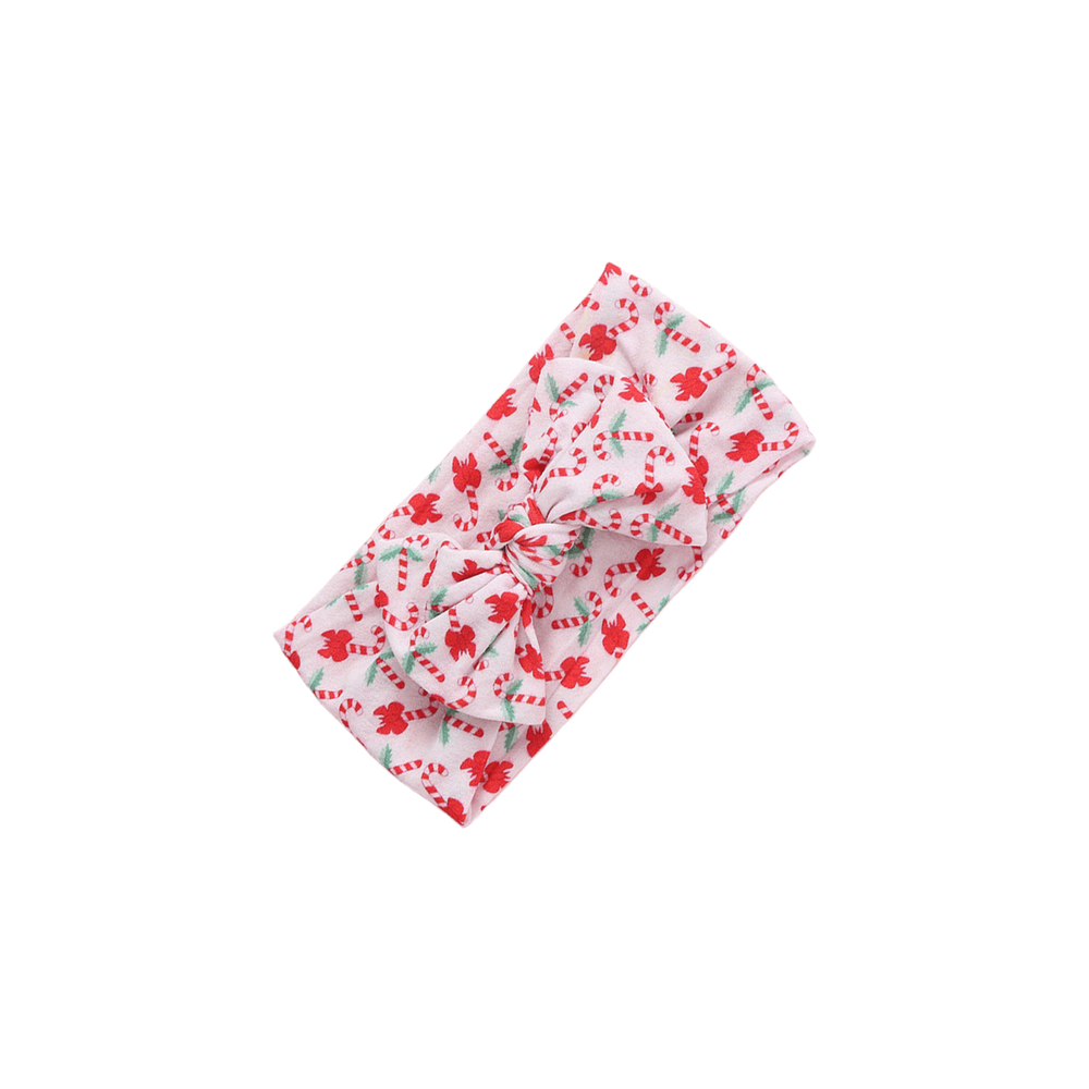 Tinsel Christmas baby headband in candy cane