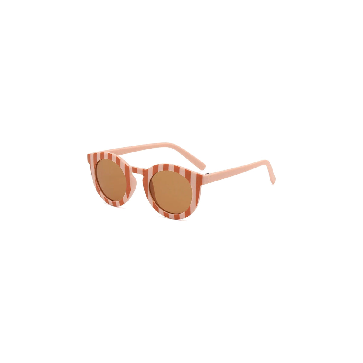 Vera retro baby sunglasses in dark coral stripe