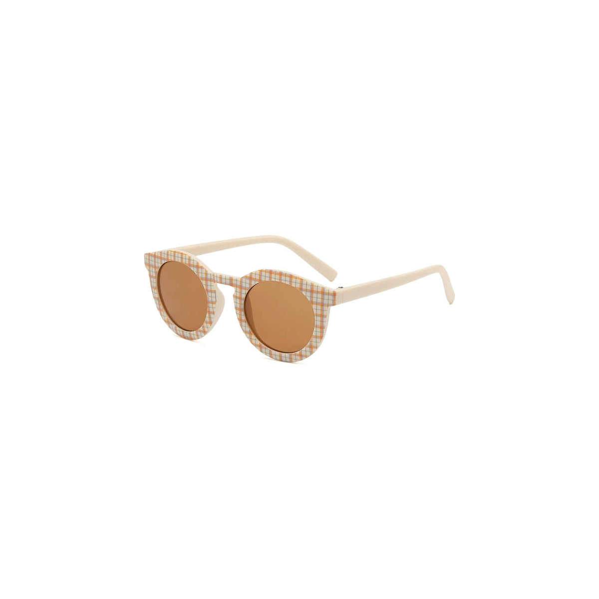 Vera retro baby sunglasses in plaid picnic