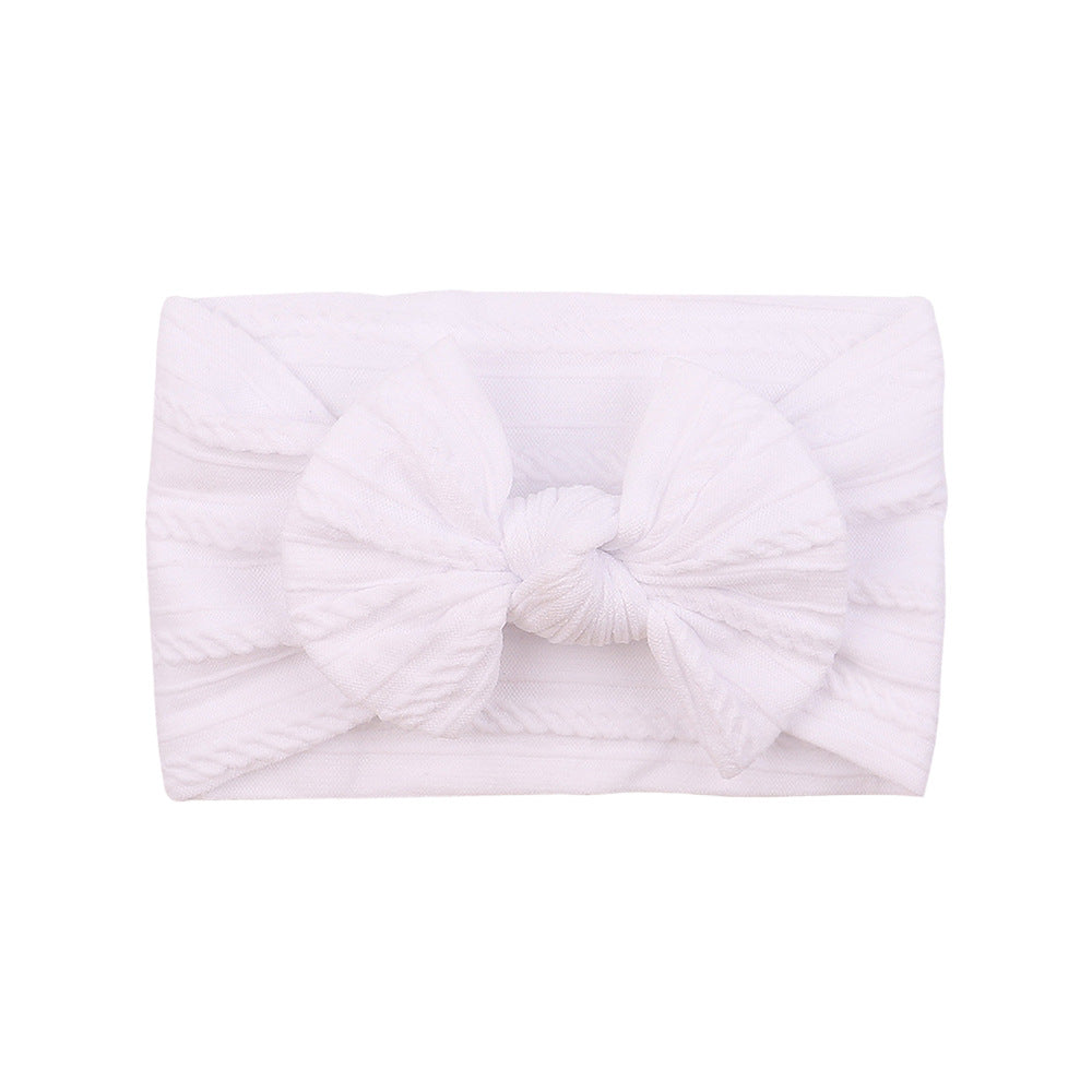 Bowie Bow Single Cable Knit Headband in 38 Colours