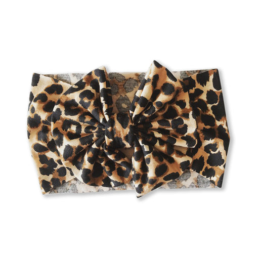 Baby Leopard Print Bow Headband — Large Light - Sommerfugl Kids