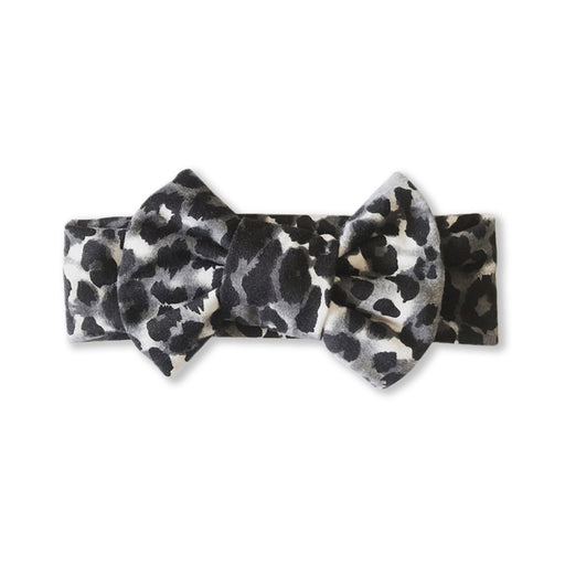 Baby Leopard Print Bow Headband — Small Dark - Sommerfugl Kids