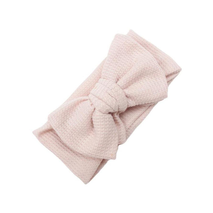 Baby Girl Large Waffle Topknot Headband Headwrap — Ivory