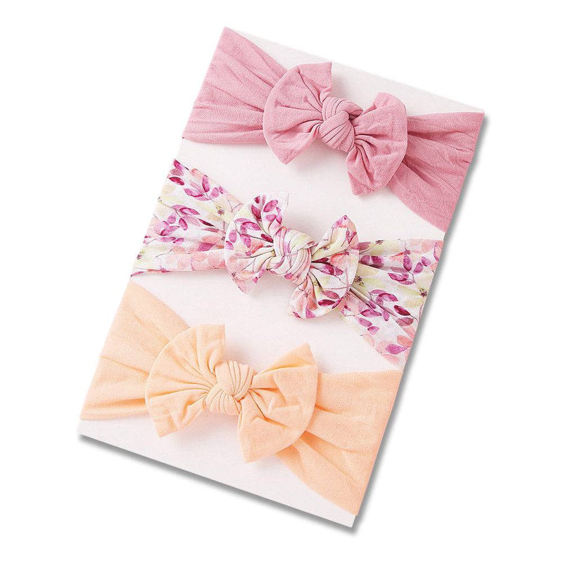 Baby Headband 3pc Set — Blush / Apricot - Sommerfugl Kids