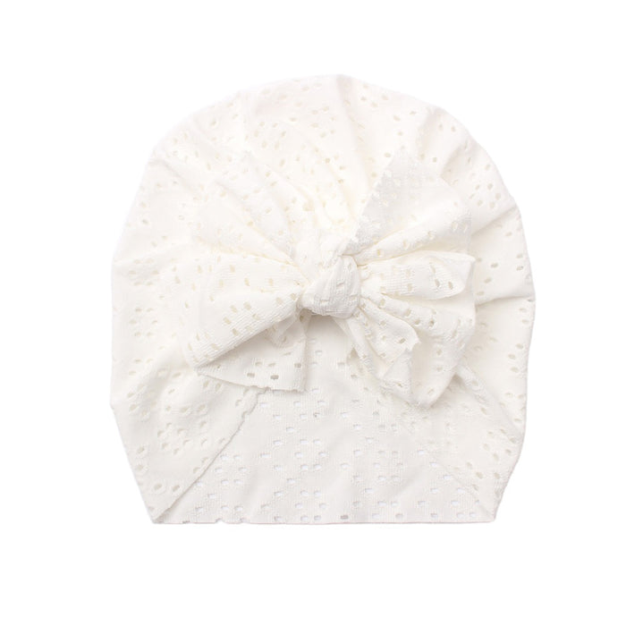 Baby Girl Honeycomb Turban — White - Sommerfugl Kids