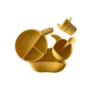 Silicone Baby Feeding Set — Honey Gold - Sommerfugl Kids