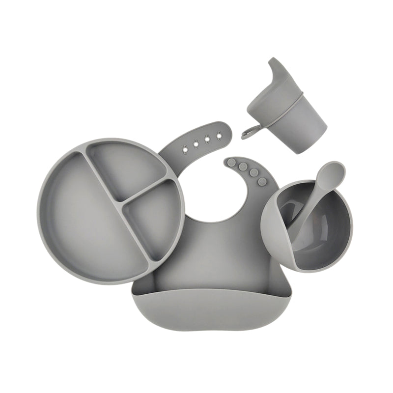 Silicone Baby Feeding Set — Koala Grey - Sommerfugl Kids