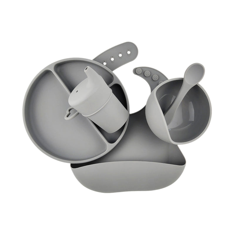 Silicone Baby Feeding Set — Koala Grey - Sommerfugl Kids