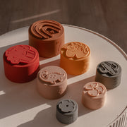 Silicone Baby Stacking Cups Bath & Beach — Earthy - Sommerfugl Kids