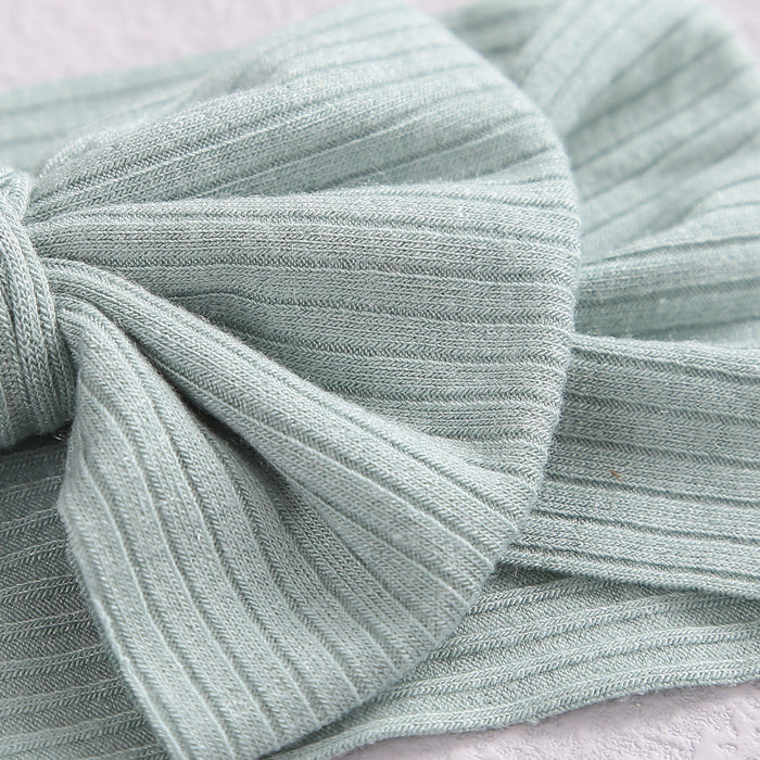 Baby Textured Single Soft Bow Knot Headband — Nutmeg