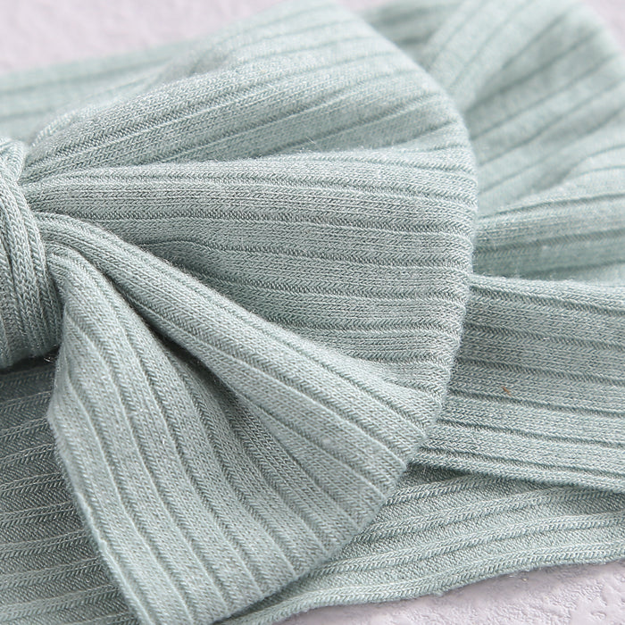 Baby Textured Single Soft Bow Knot Headband — Lilac