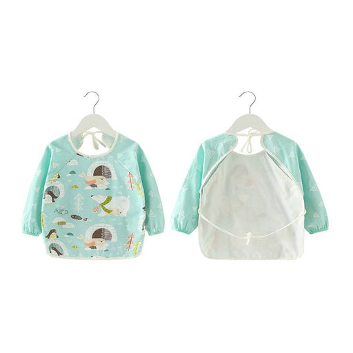 Baby Long Sleeve Apron Smock Bib Yellow Chicks - Sommerfugl Kids